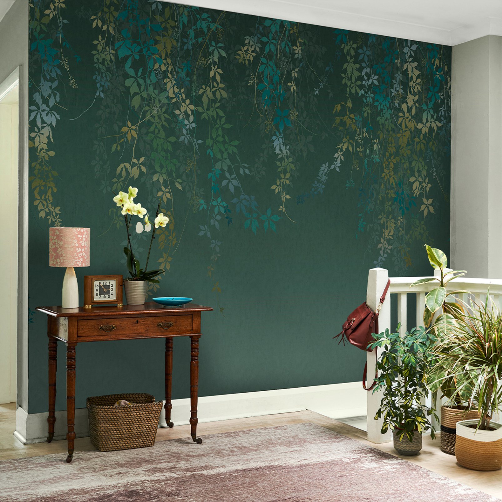 Virginia Creeper Moss Bespoke Mural by Clarissa Hulse | Green